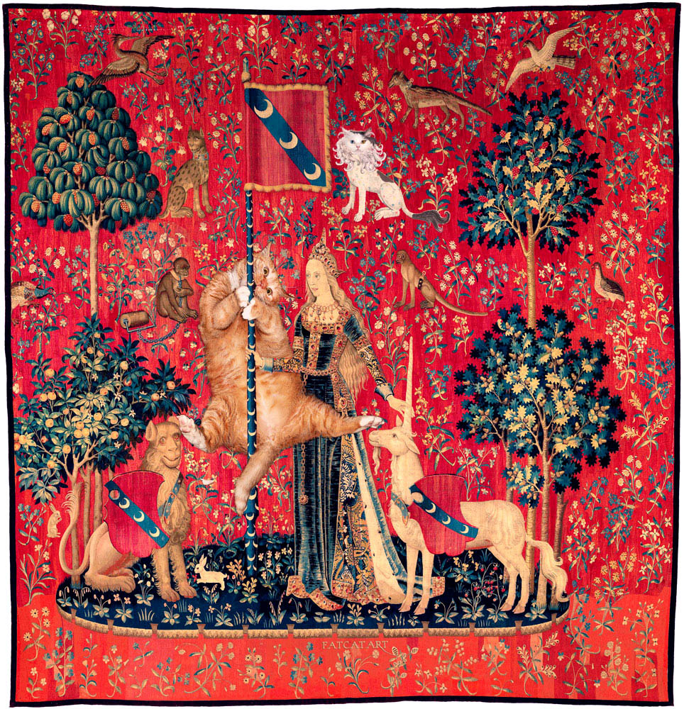 Lady-and-unicorn-cat-touch-w